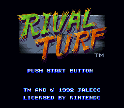 Rival Turf (USA) Title Screen
